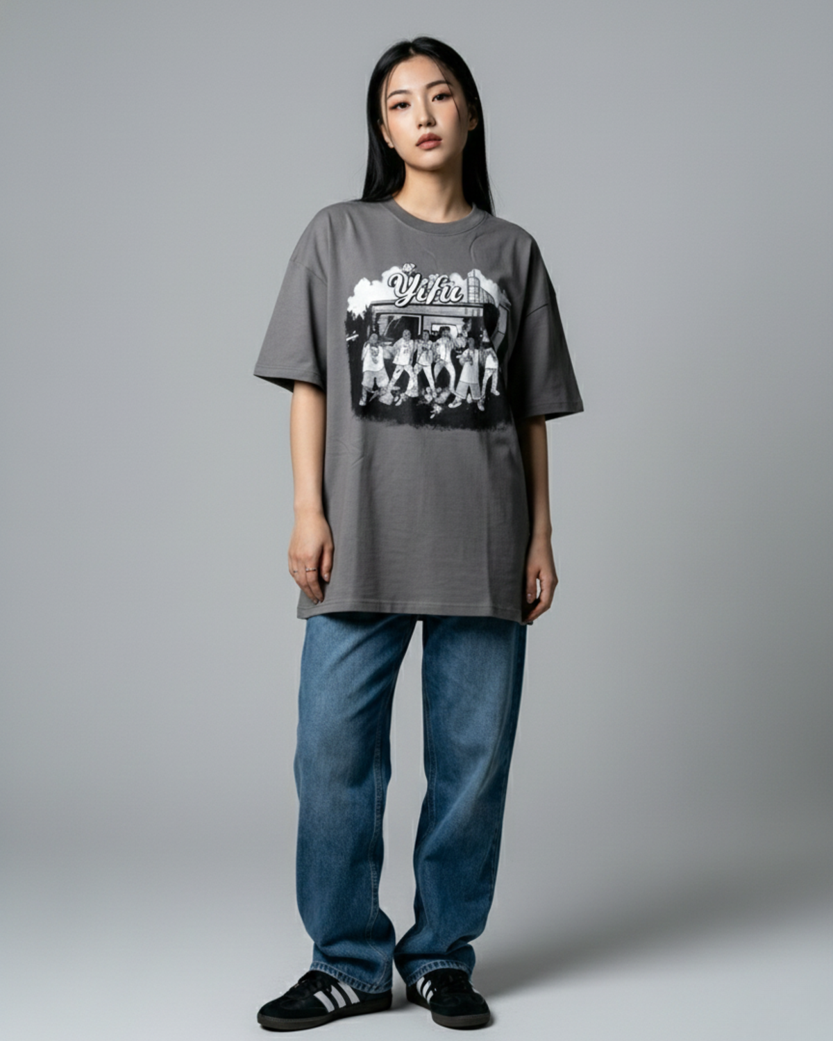 Yifú graphite hood t-shirt
