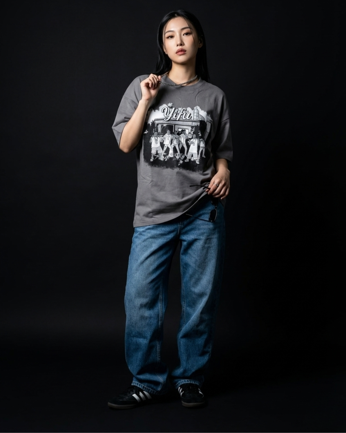 Yifú graphite hood t-shirt
