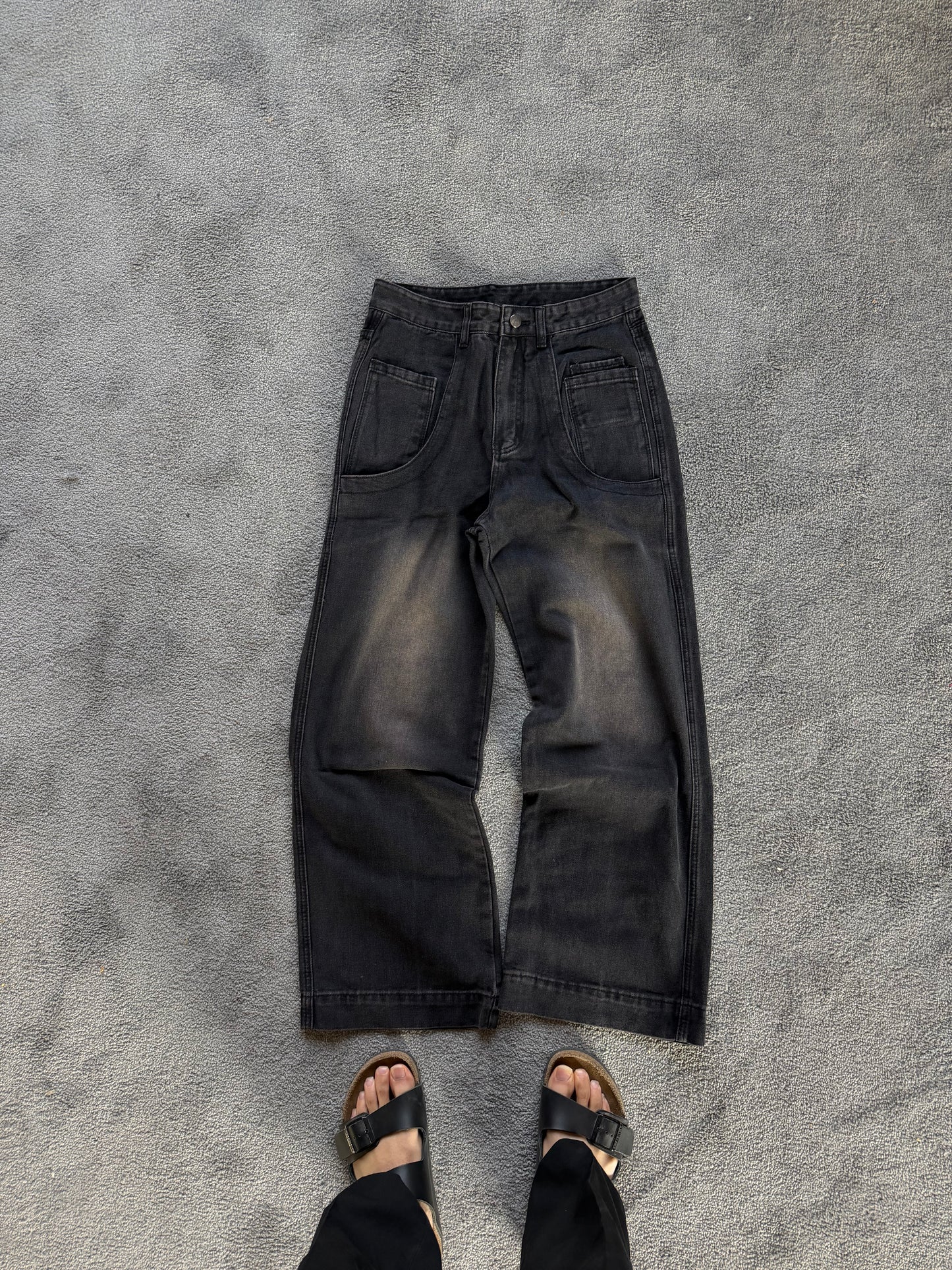 Washed black denim [UNISEX]