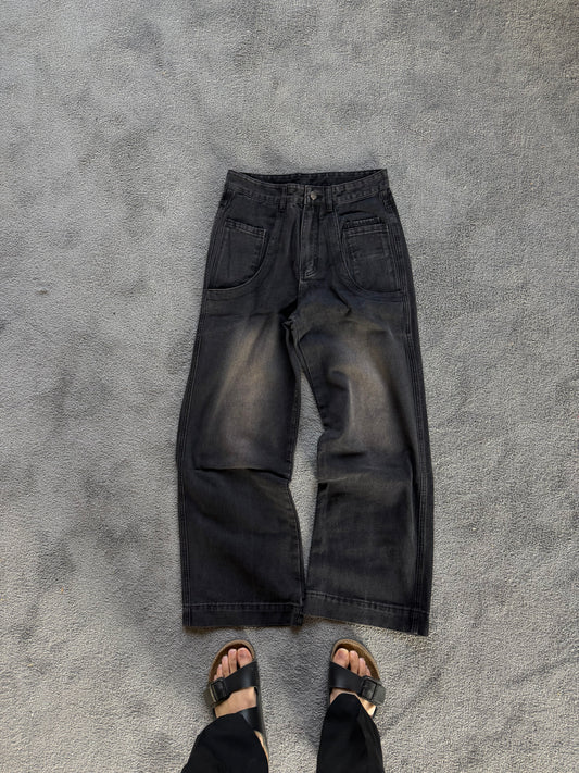 Washed black denim [UNISEX]