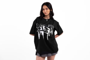 Black T-Shirt with Drippy Yifú