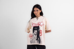 Cream T-Shirt with Chinese Girl on it